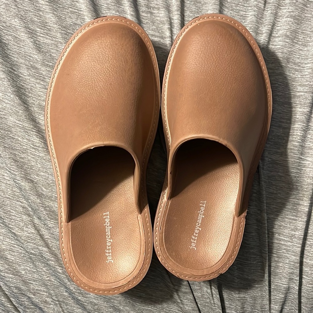 Jeffery Campbell brown clogs, never worn. Tags on bottom!